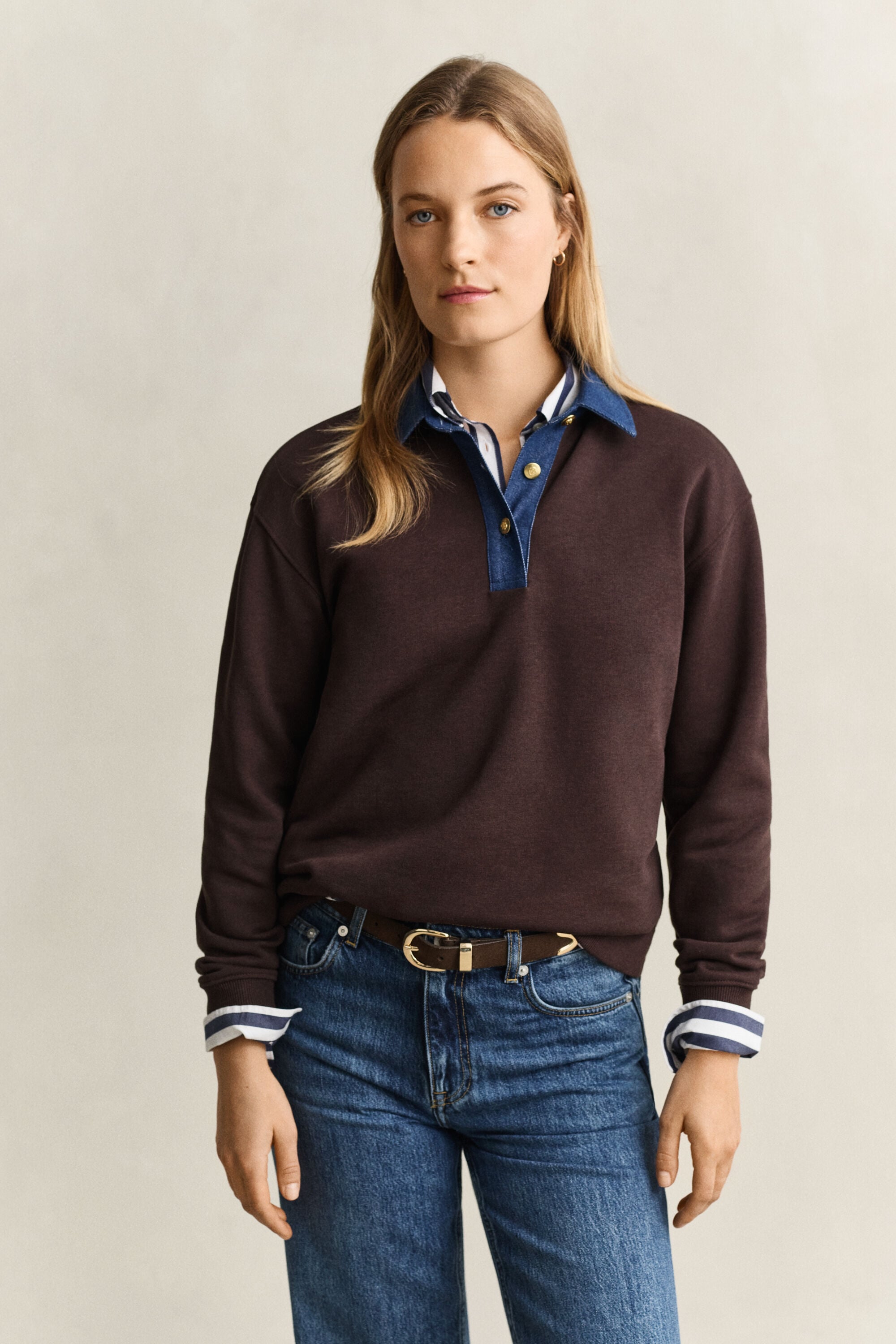 Heavy Rugger con colletto in denim