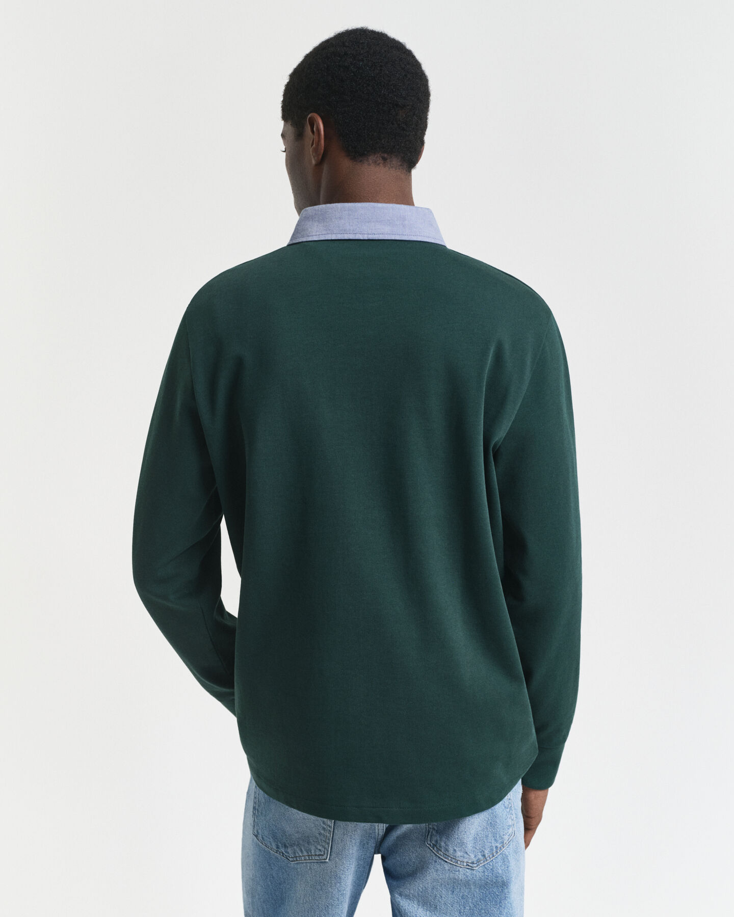 Heavy Rugger con colletto in chambray