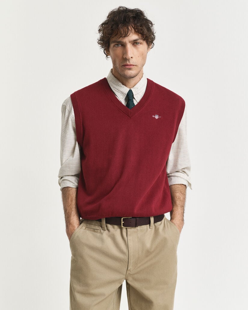 Piumino smanicato in cotone classico