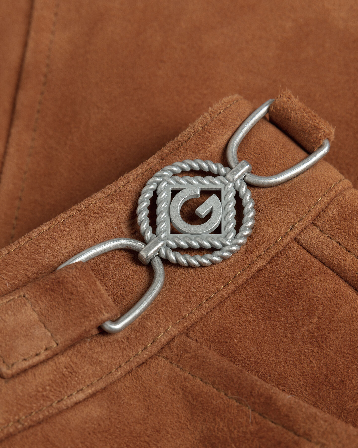 Minigonna Iconic G in camoscio