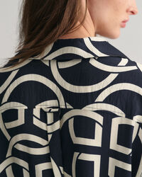 Caftano con maniche corte con stampa Monogram Print