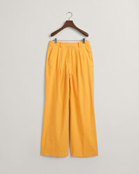 Pantaloni sartoriali elasticizzati in lino relaxed fit