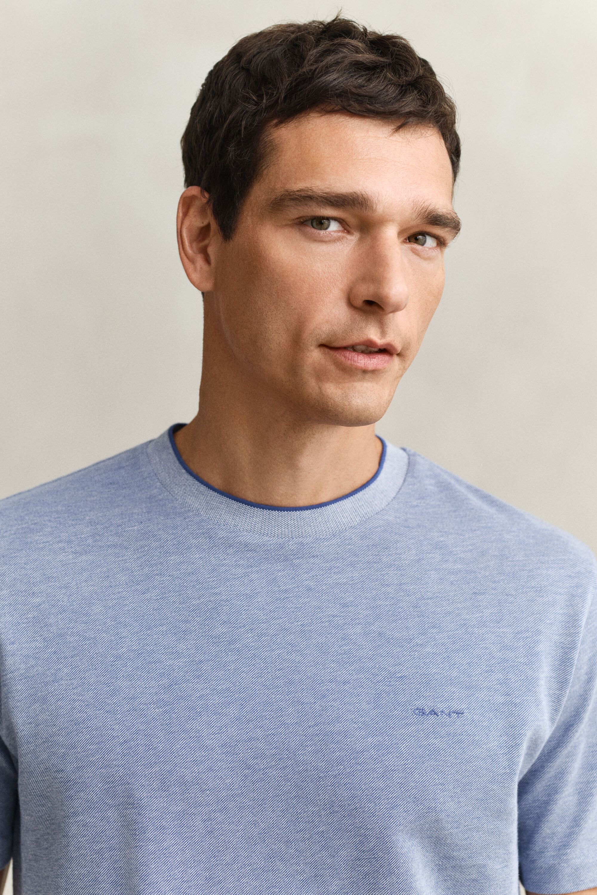 T-shirt in piqué bicolore