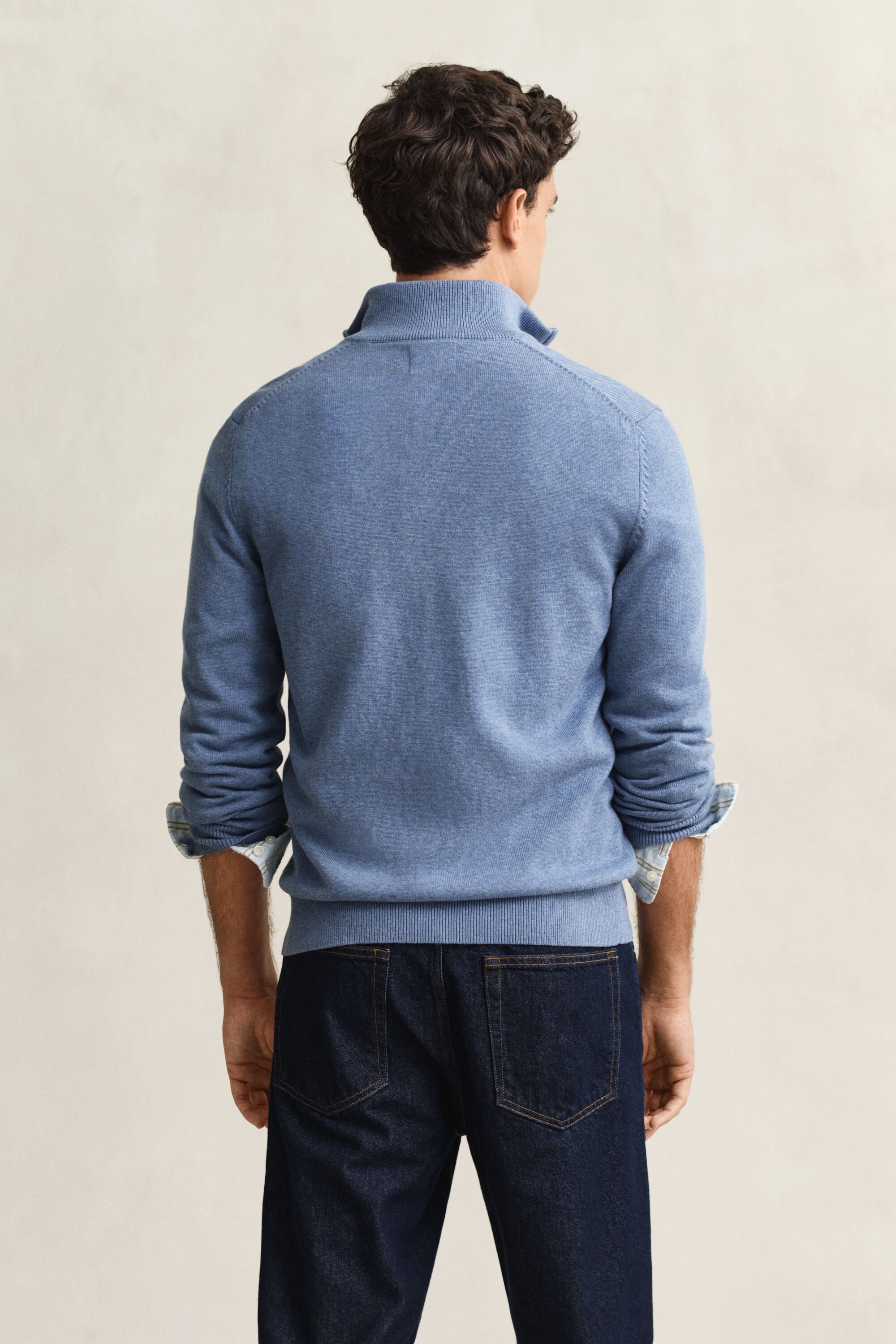 Cardigan in cotone casual con zip