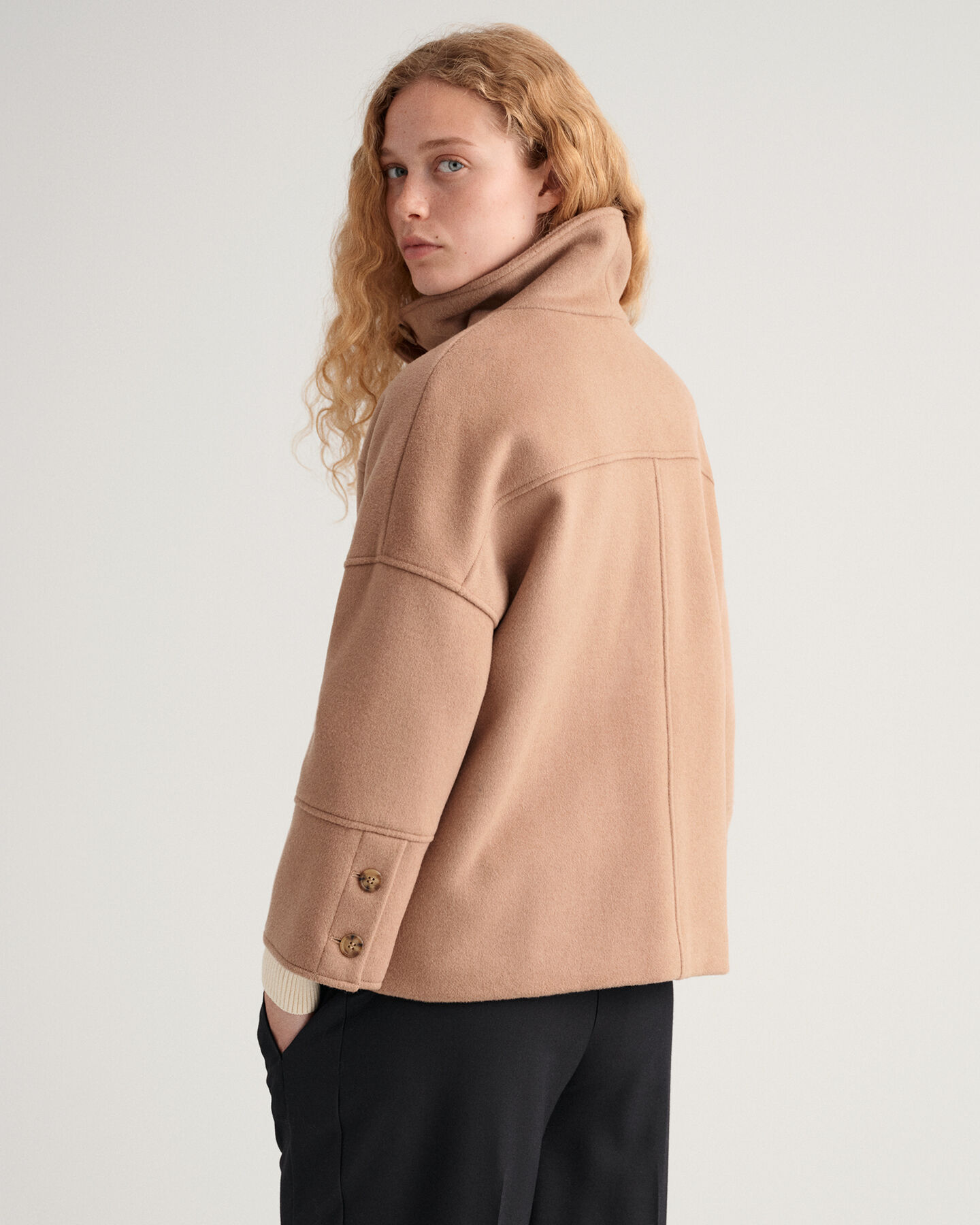 Giacca corta in misto lana