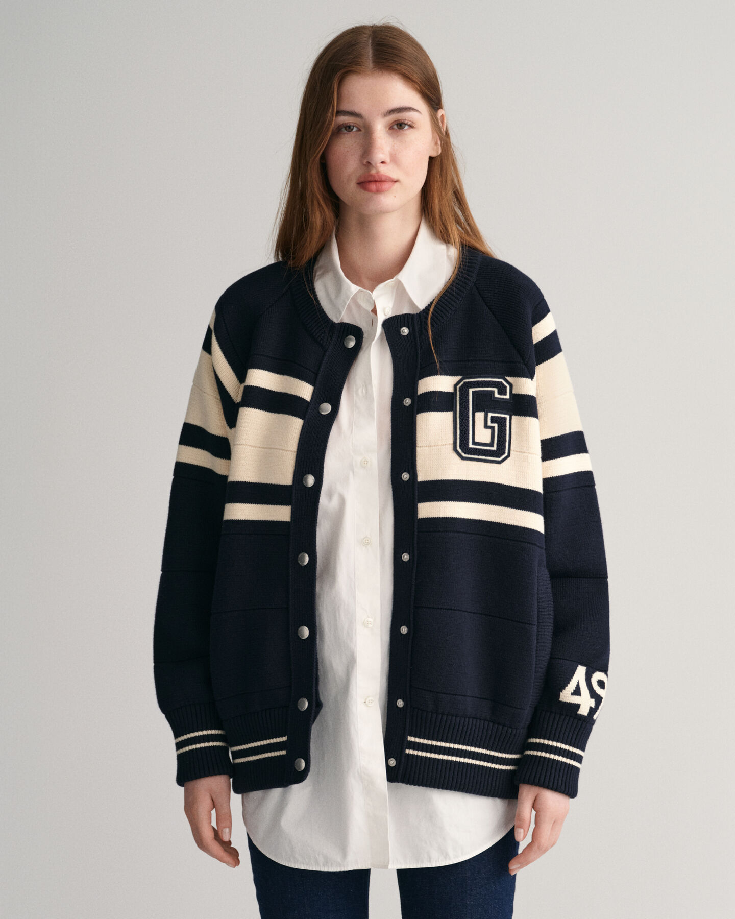 Cardigan GANT Varsity in maglia