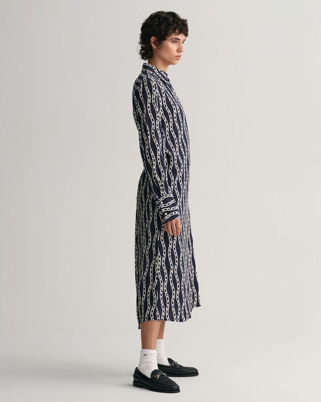 Abito a portafoglio con stampa a catena