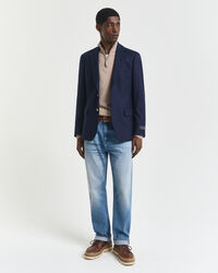 Maglia in lana d’agnello finissima con zip corta