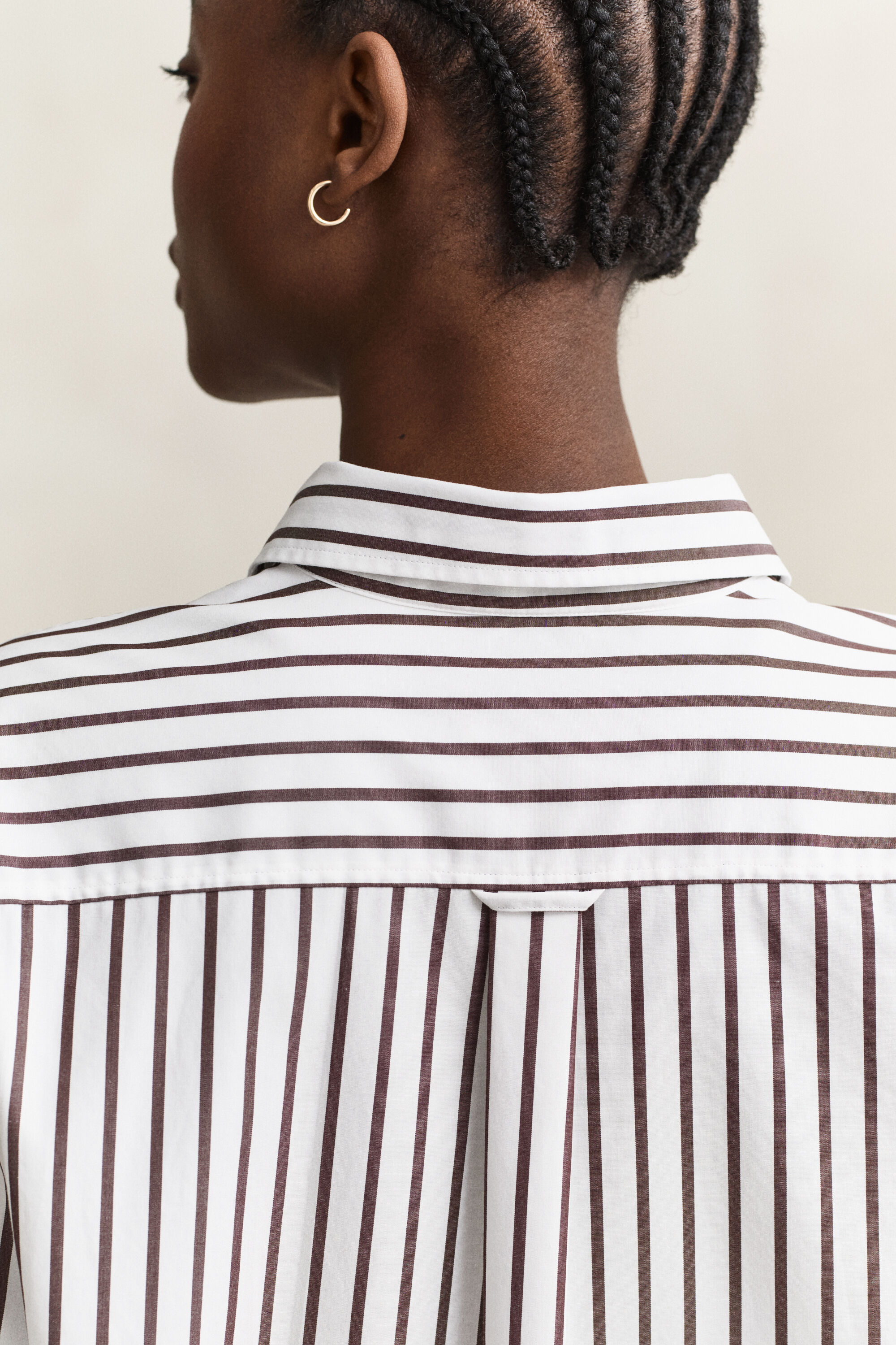 Camicia classica in popeline a righe relaxed fit