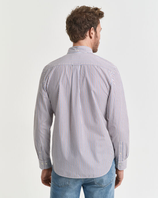 Camicia classica in popeline a righe regular fit