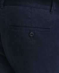 Pantaloni con coulisse in lino relaxed fit