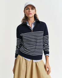 Felpa con zip corta Breton a coste