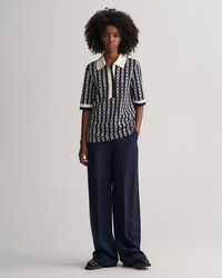 Polo a mezza manica e jacquard con catena