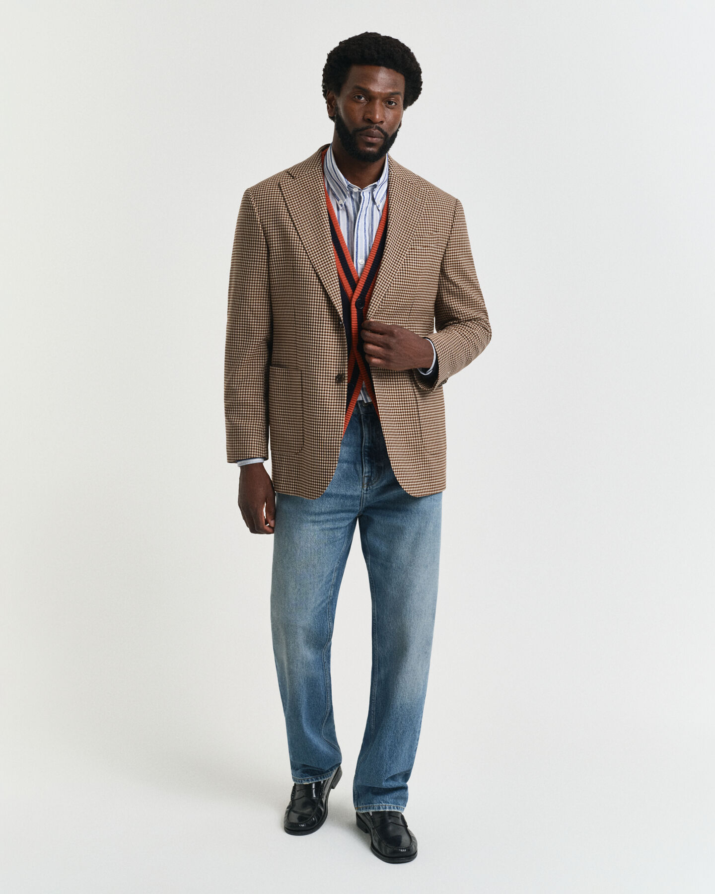 Blazer a quadri percalle relaxed fit