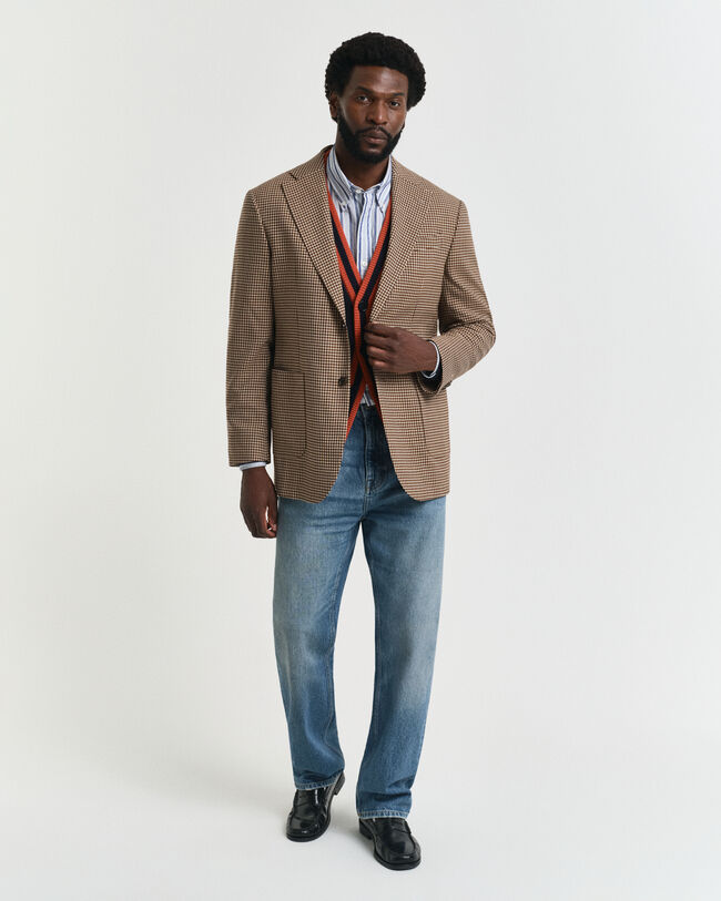 Blazer a quadri percalle relaxed fit