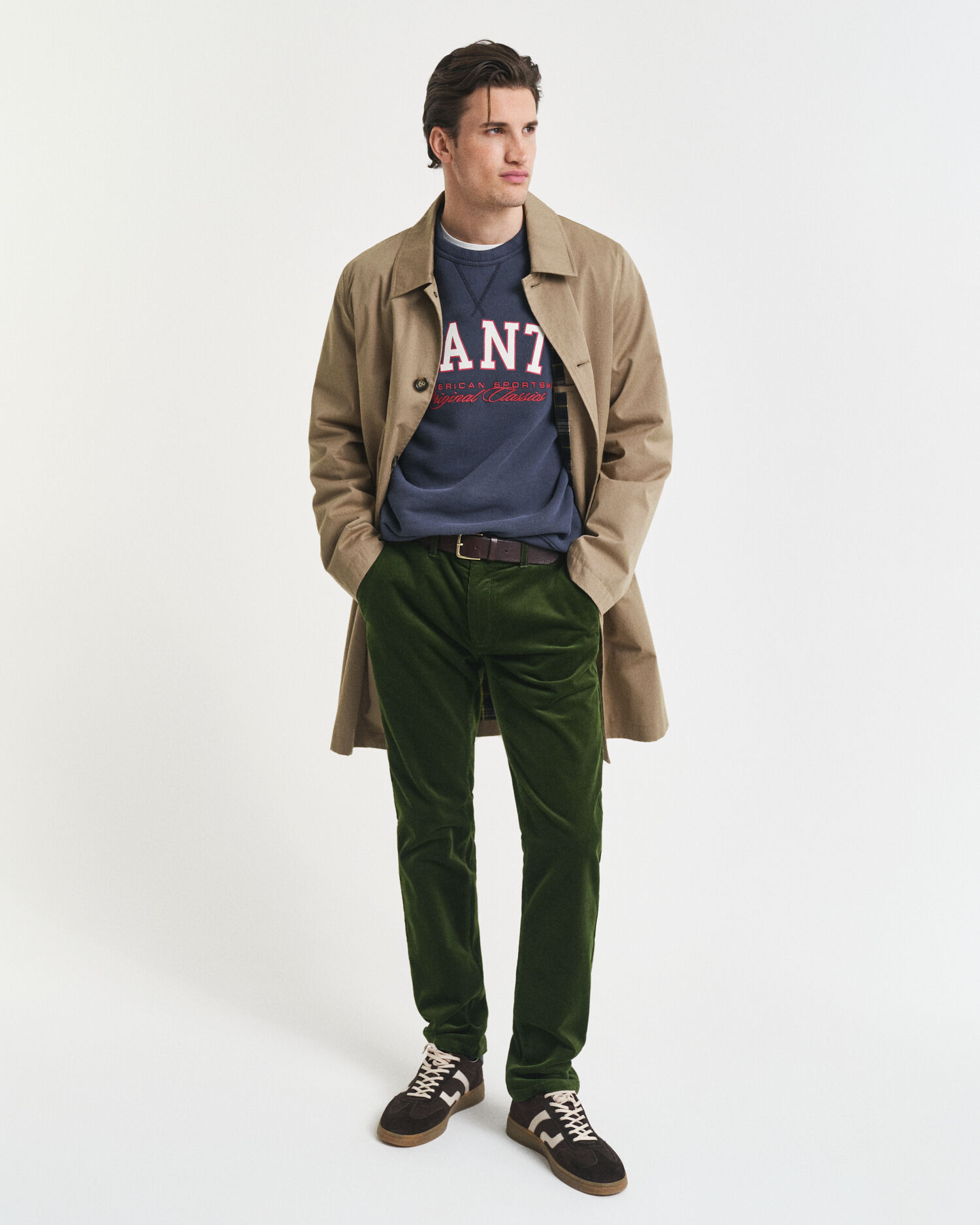 Pantaloni chino in velluto a coste slim fit