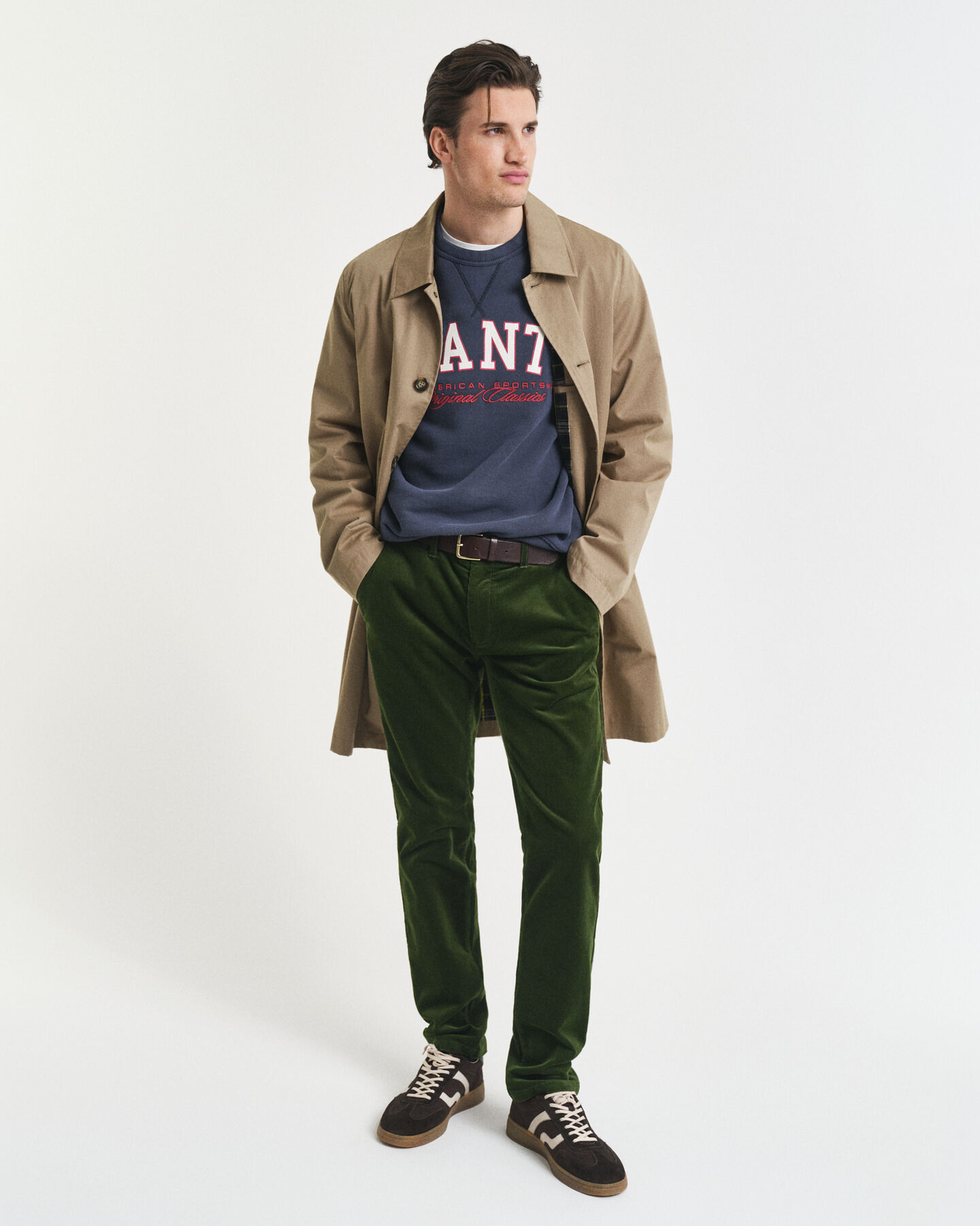 Pantaloni chino in velluto a coste slim fit