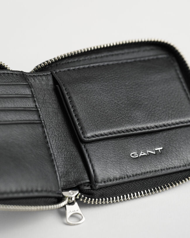 Portafoglio in pelle con zip