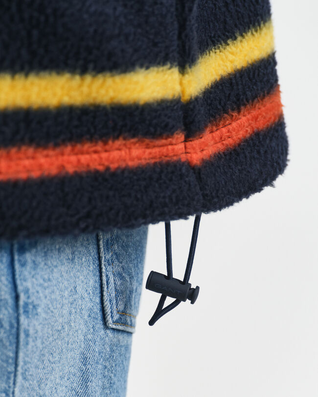 Felpa in pile a righe