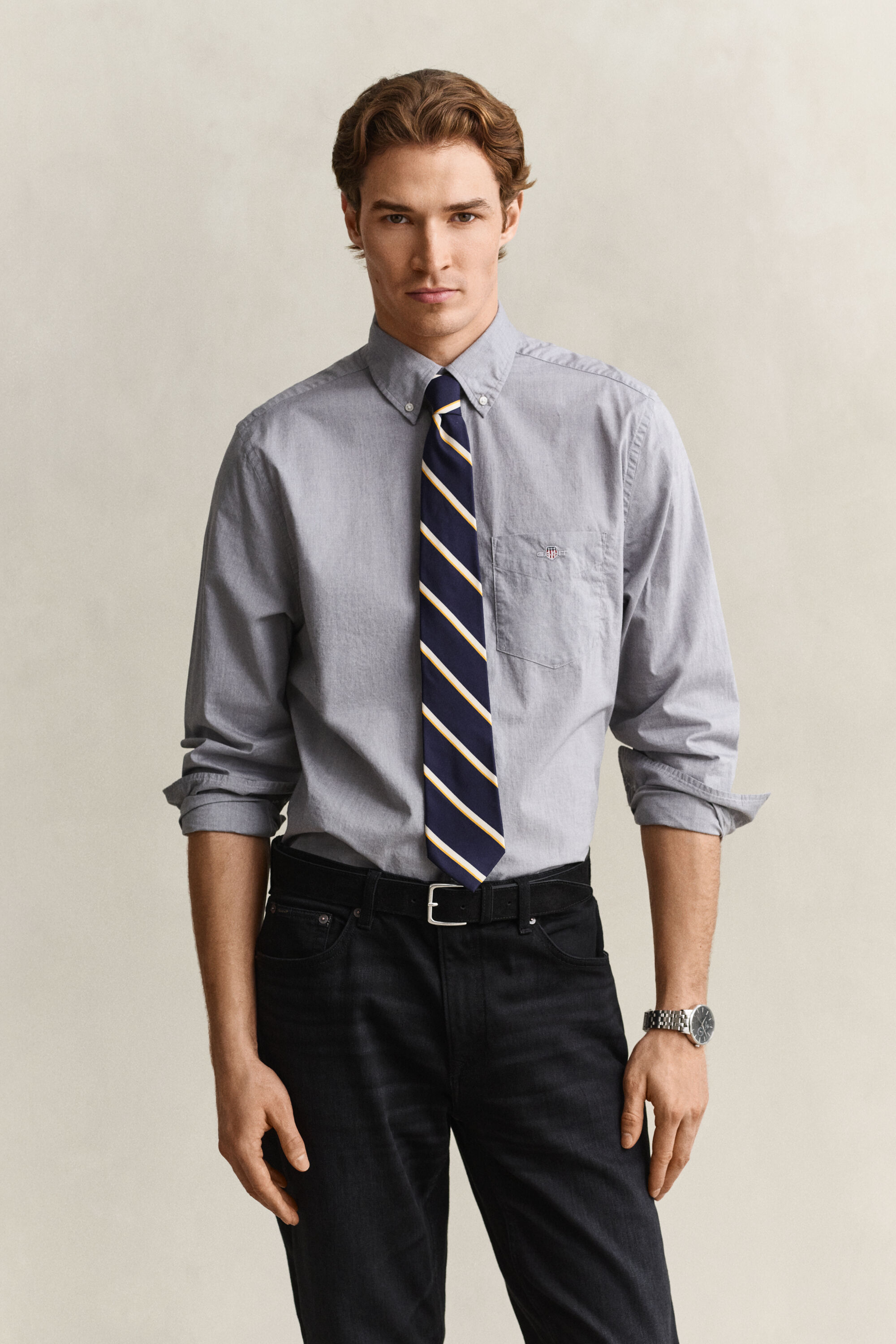 Camicia classica in popeline regular fit