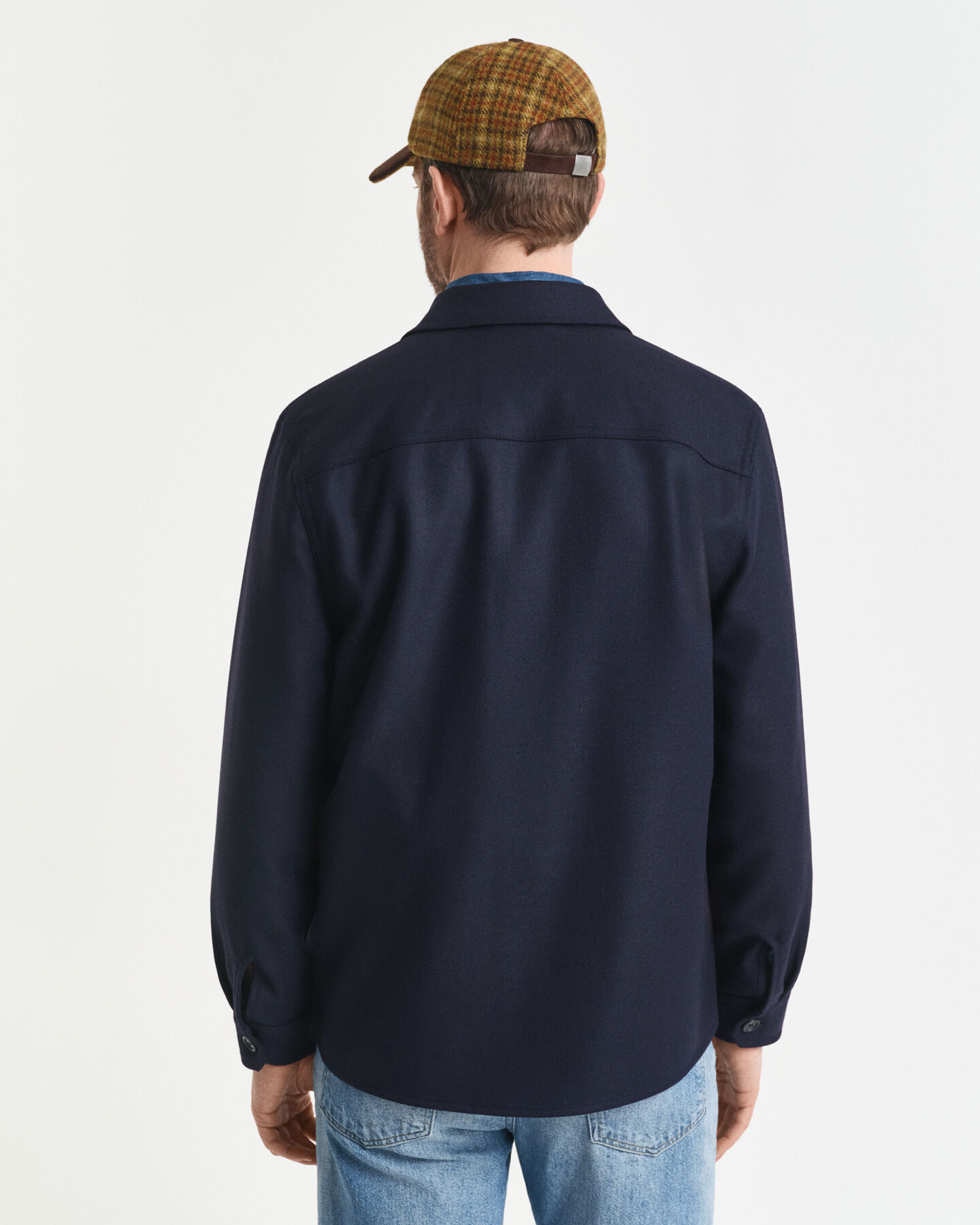 Camicia giacca in misto lana regular fit