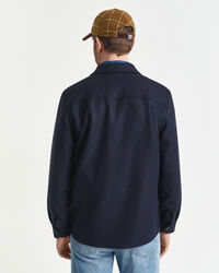 Camicia giacca in misto lana regular fit