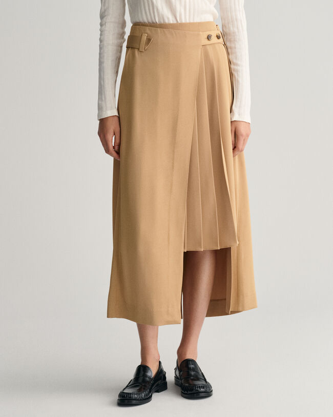 Gonna a portafoglio chino con pinces