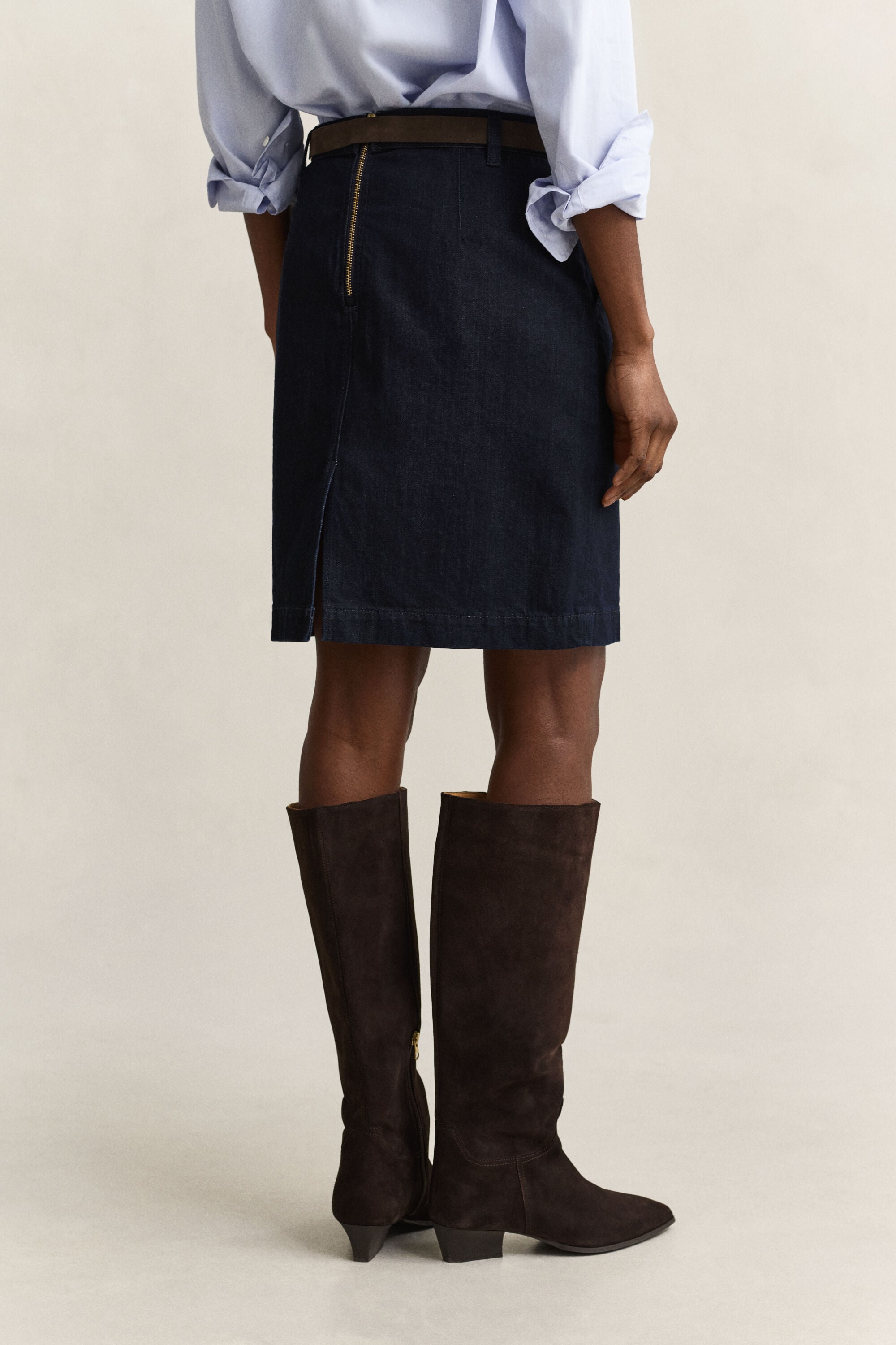 Gonna longuette in denim