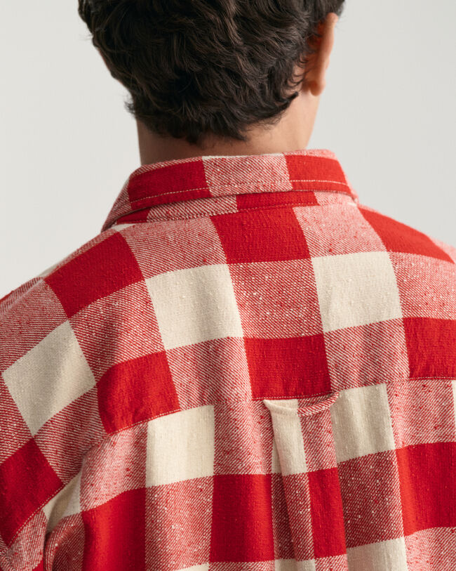 Camicia a quadri Buffalo testurizzata oversize