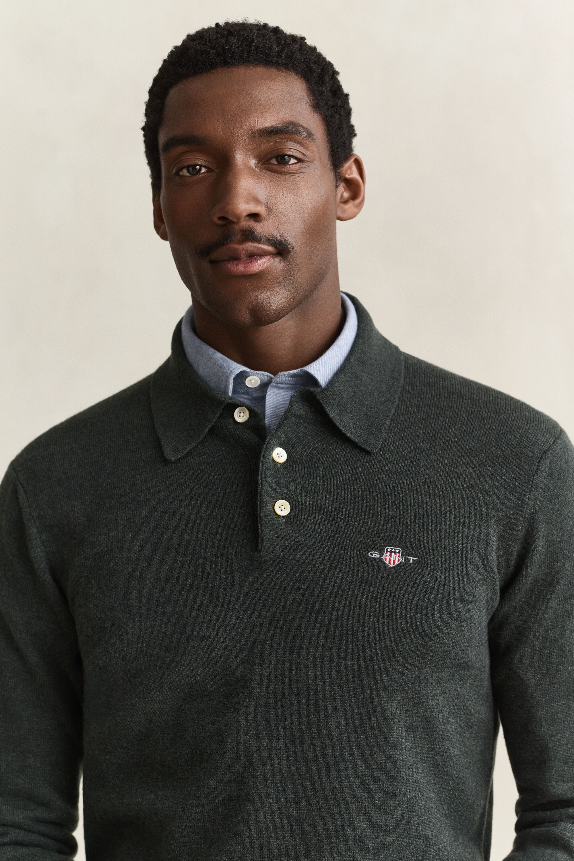Maglia polo in finissima lana d’agnello