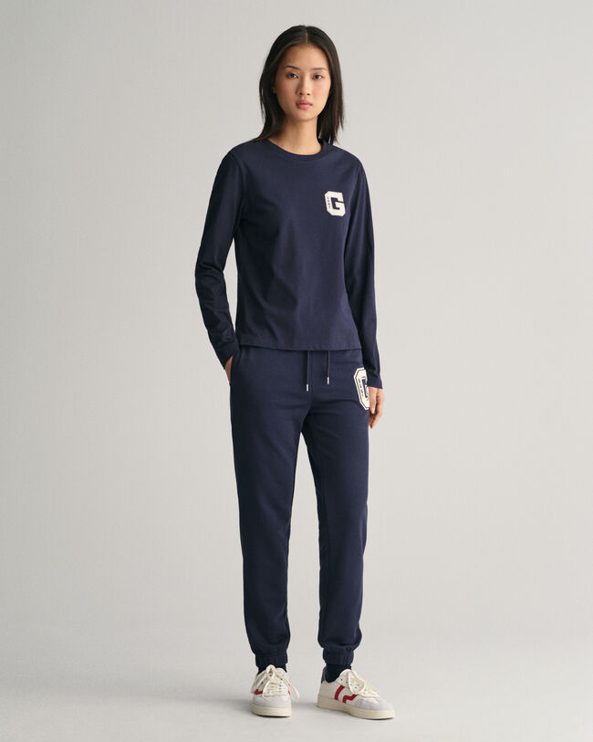 T-shirt girocollo G a maniche lunghe