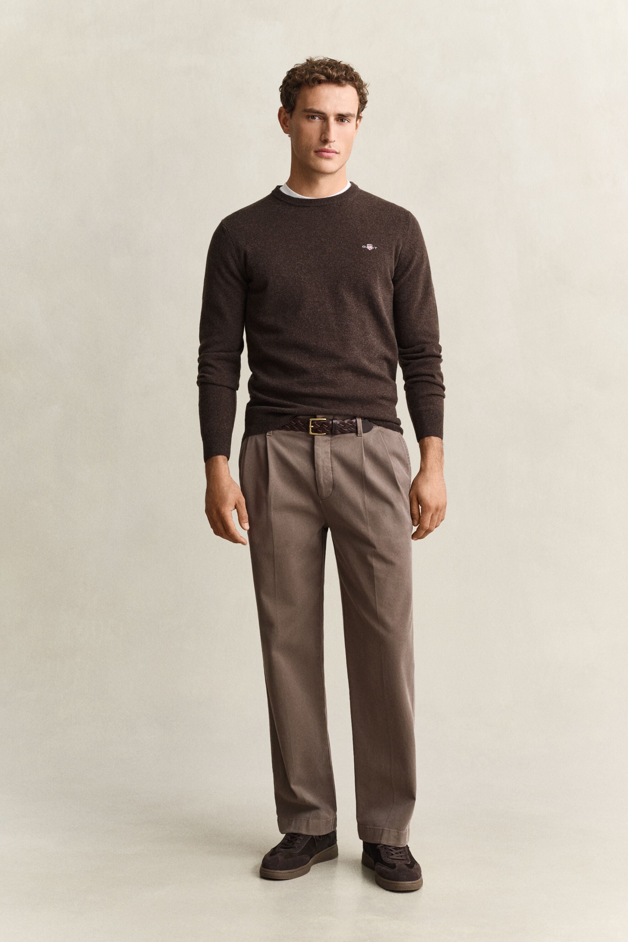 Pantaloni chino in morbido cotone spazzolato