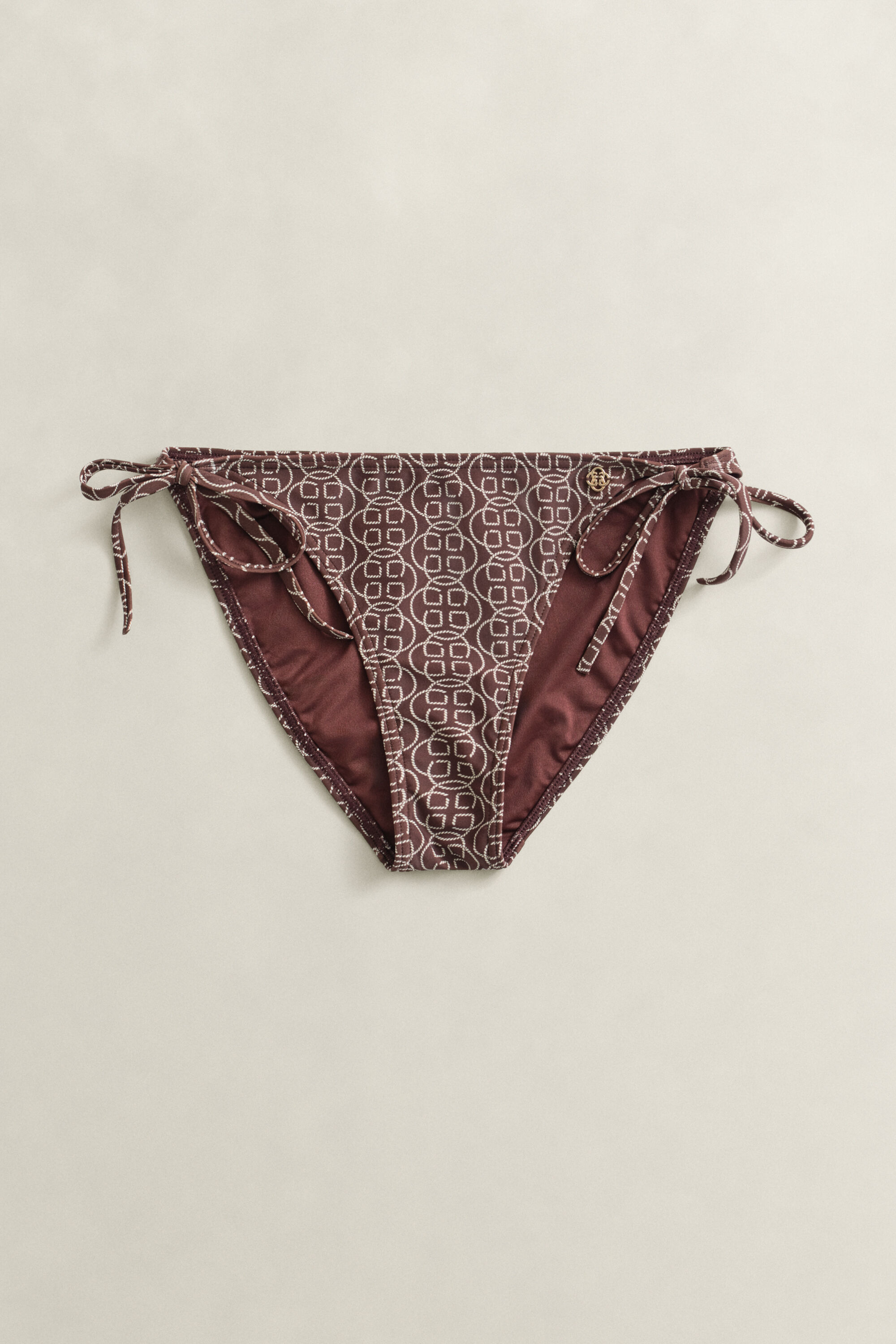 Slip bikini con lacci laterali e stampa