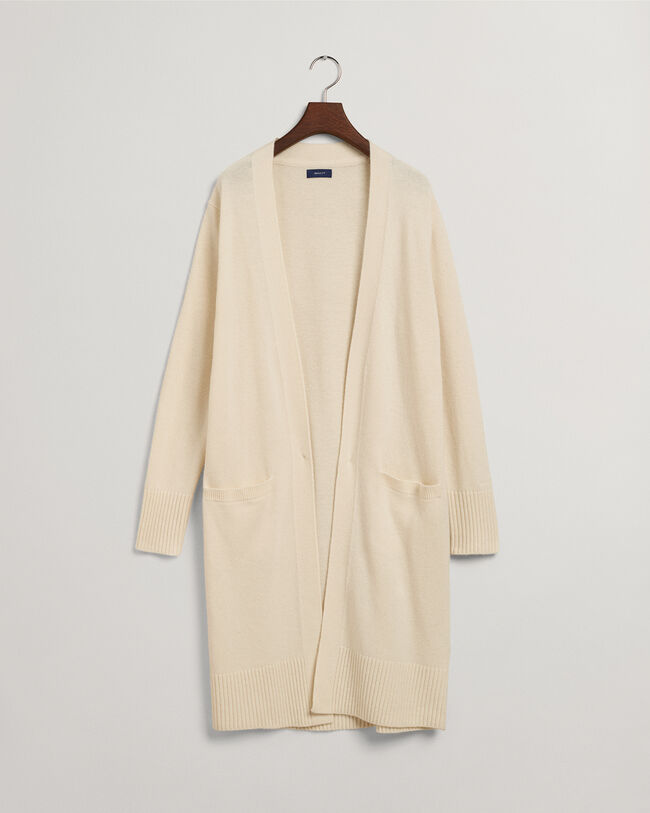 Cardigan in lana lungo