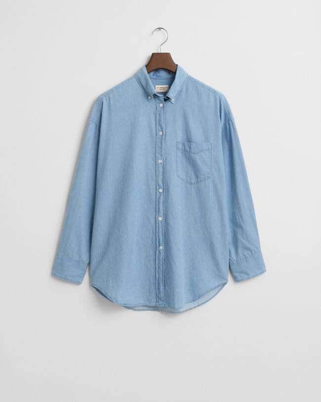 Camicia in chambray oversize