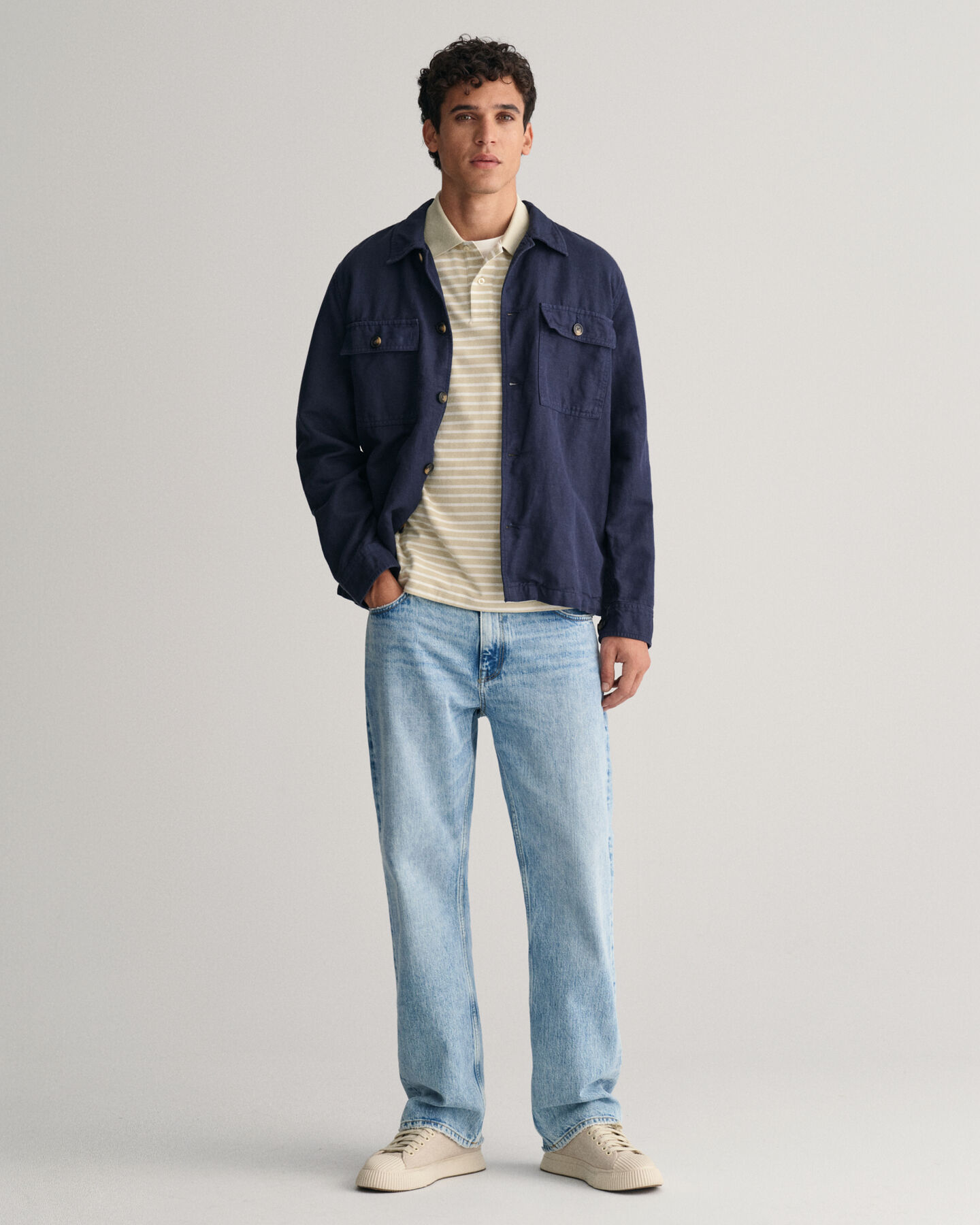 Polo a righe in piqué