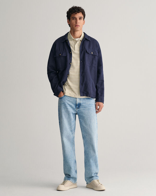 Polo a righe in piqué