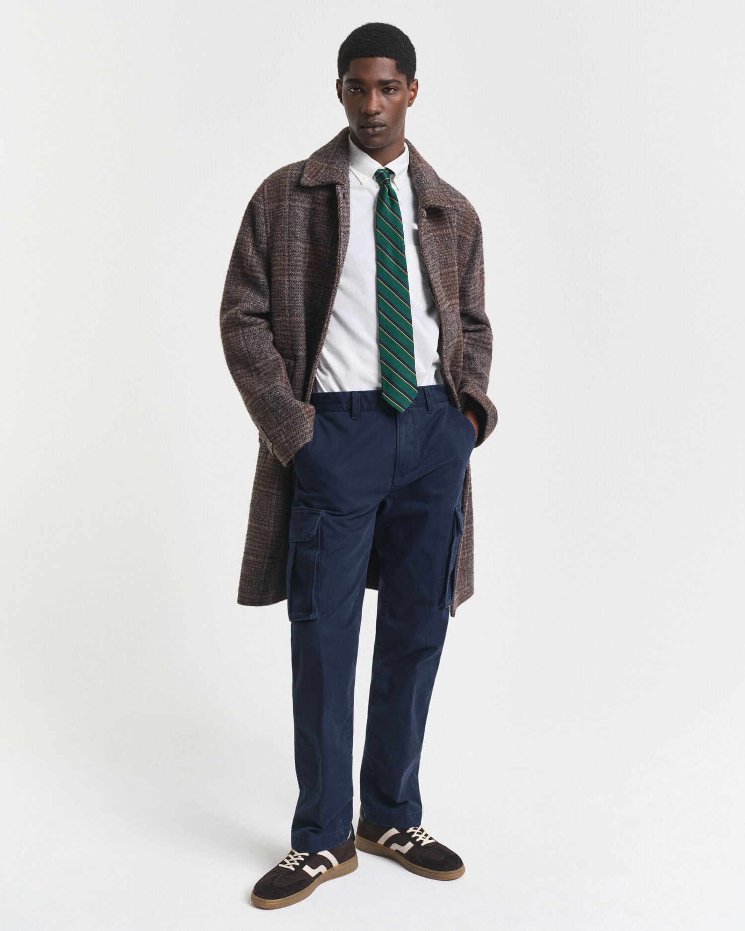 Pantaloni cargo in twill di cotone regular fit