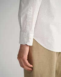 Camicia Oxford con microstampa regular fit