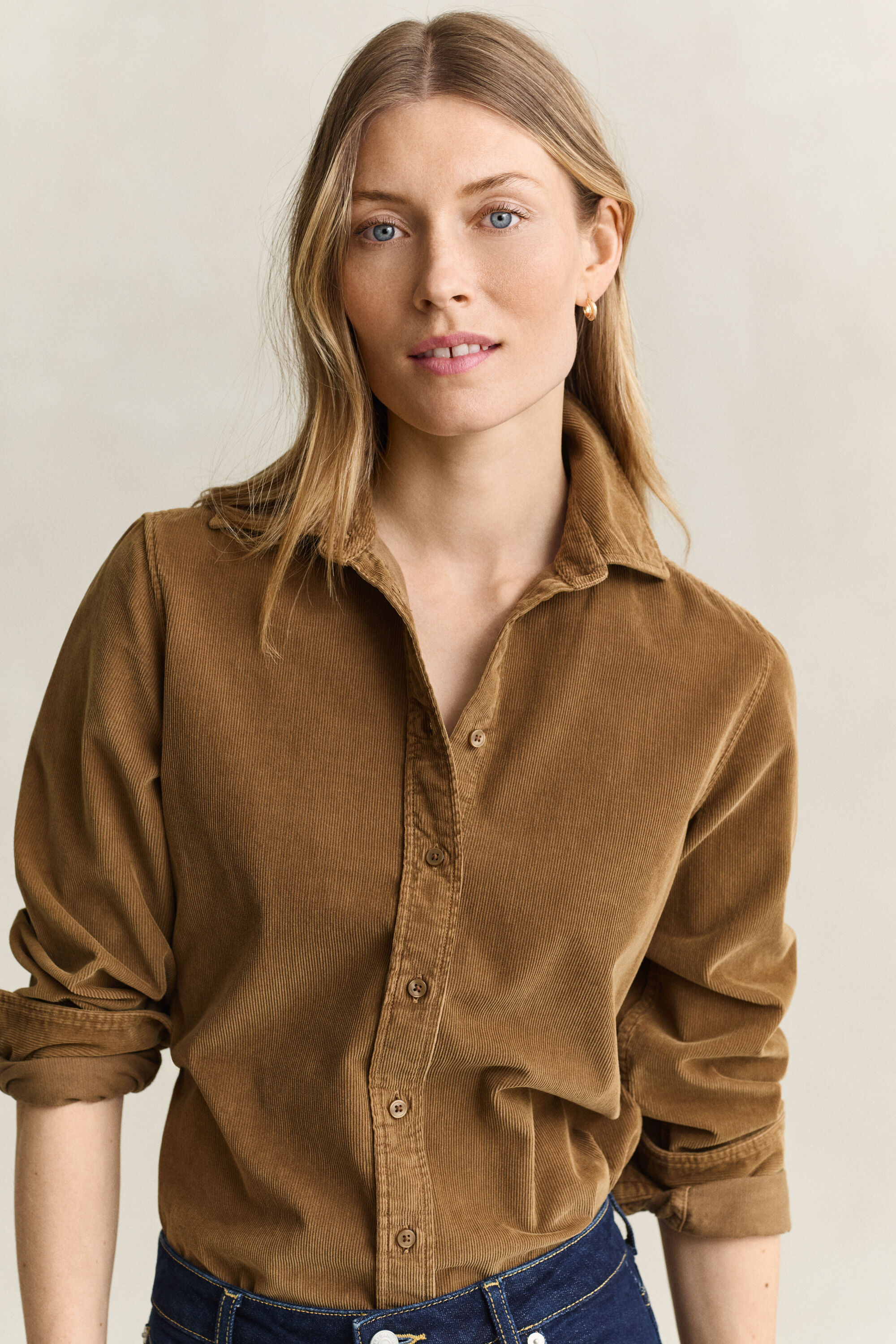 Camicia in velluto a coste regular