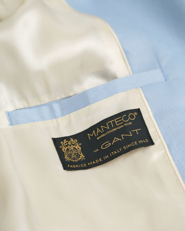 Blazer di lino elasticizzato slim fit