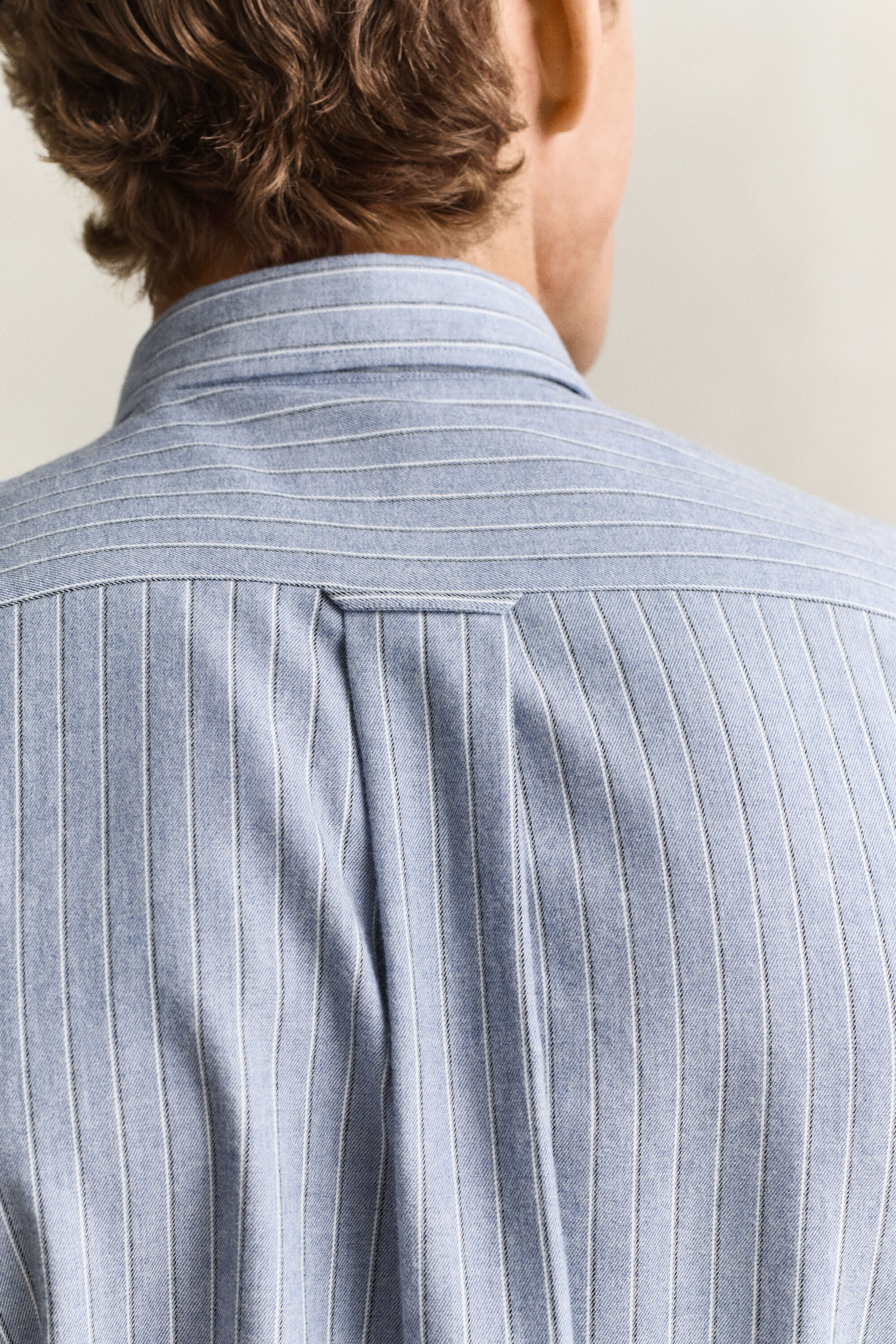 Camicia in flanella mélange a righe
