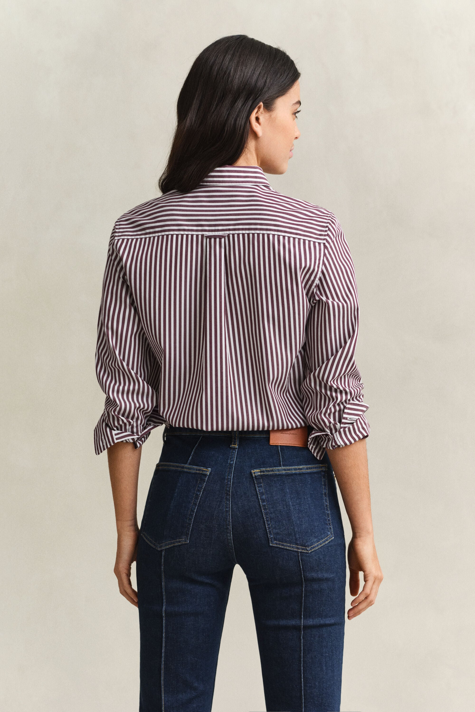 Camicia classica in popeline a righe regular fit
