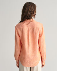 Camicia di lino a quadri in chambray regular fit