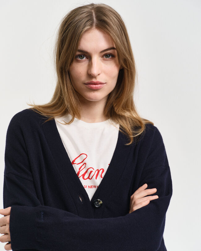 Cardigan in lana d'agnello super fine