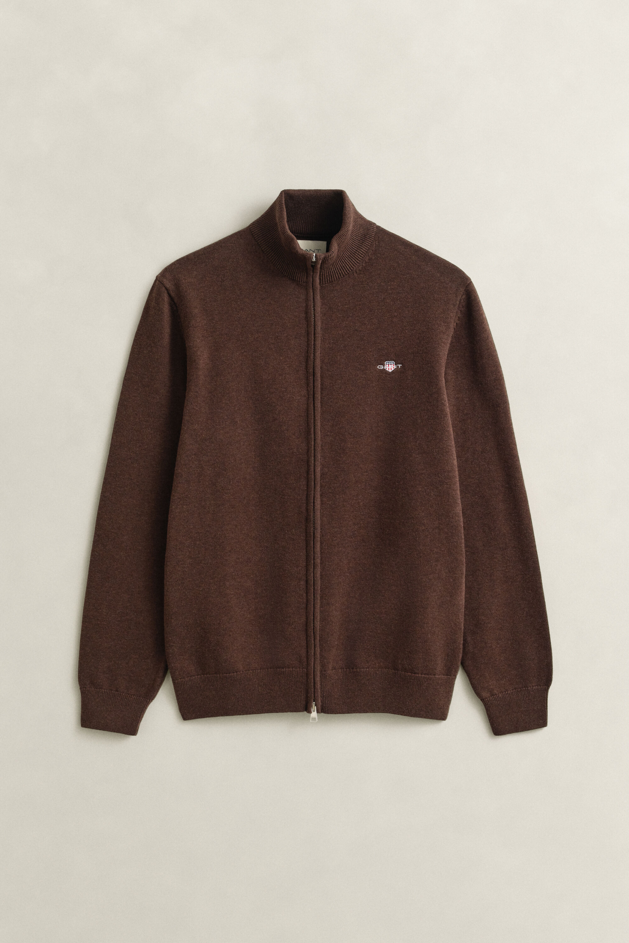 Cardigan in cotone casual con zip