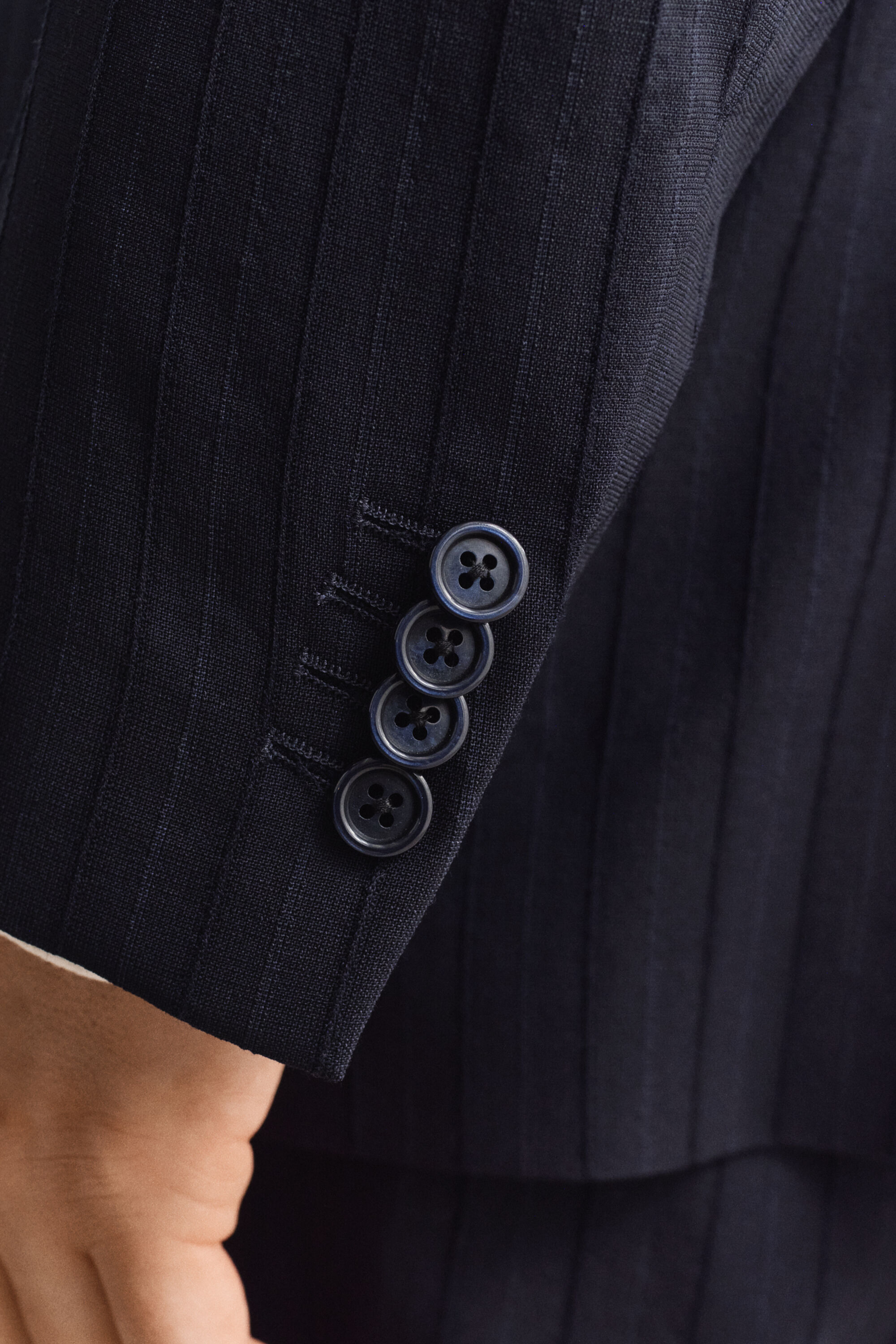 Giacca da abito gessata tono su tono