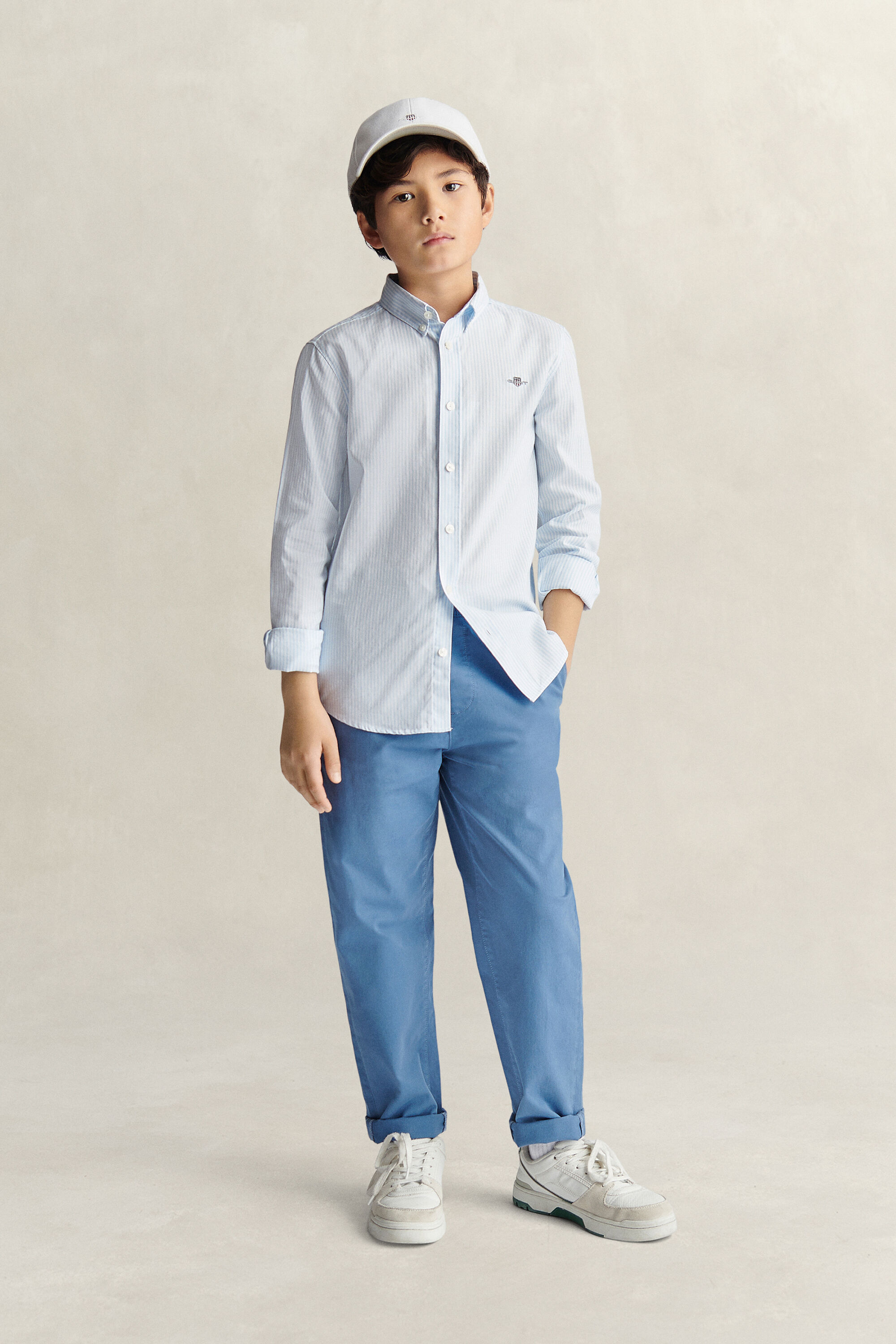 Camicia Oxford a righe Teen Boys
