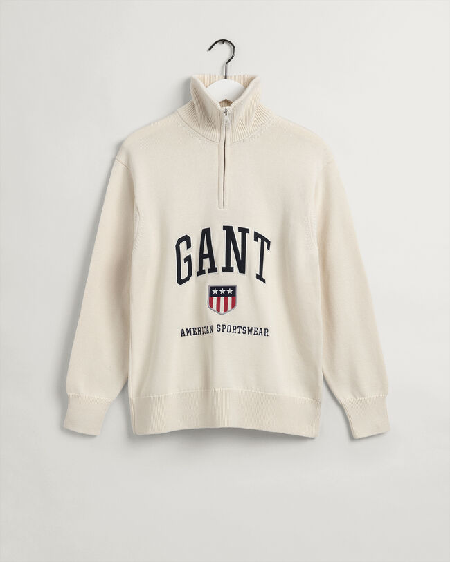 Maglia Retro Shield con zip corta