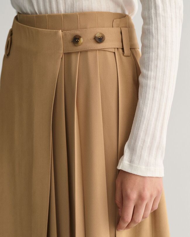 Gonna a portafoglio chino con pinces